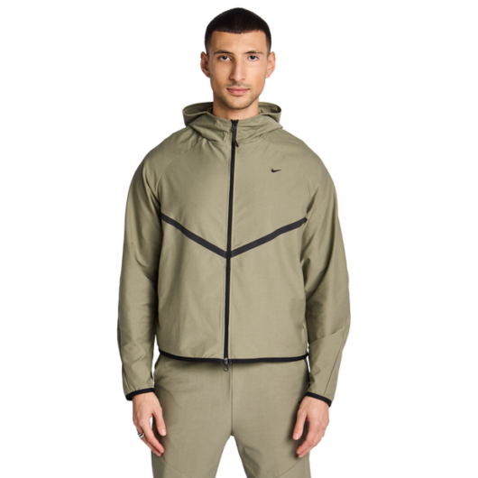 Nike Tech Men Hoodies - Silver - Size XS - Poly Woven