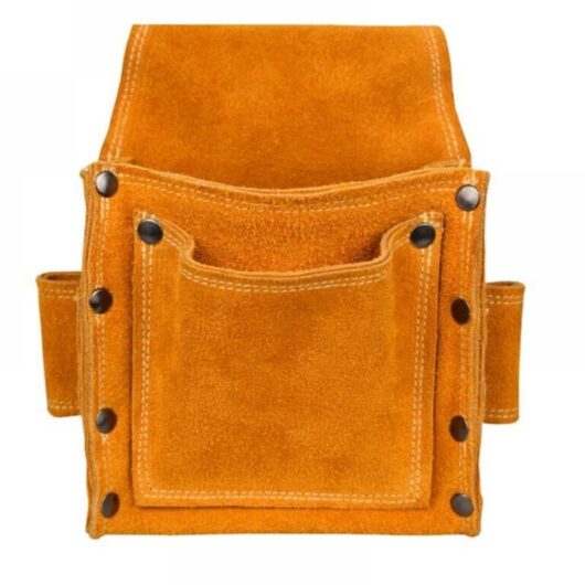 Odipie - never used] Leather Pouch Tool Organizer Bag for Carpenters Electricians Organizer Thick Pocket Tool Pouch Drill Case for diy Builders