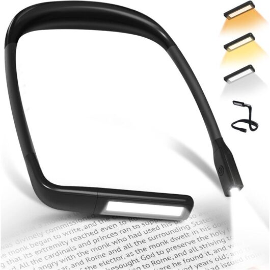 Odipie - never used] Reading Light Neck Reading Lamp - Rechargeable Reading Lamp in Bed, 3 Colors Flexible led Reading Light Neck Lamp for Books,