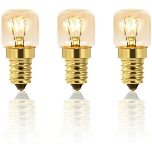 Pack of 5 Salt Light Bulbs 25W E14 T22, Incandescent Warm White 2700K, 160LM, AC 230V, Oven Bulb 25w 300°, For Ovens, Fridges, Salt Lamps, Grill Ovens