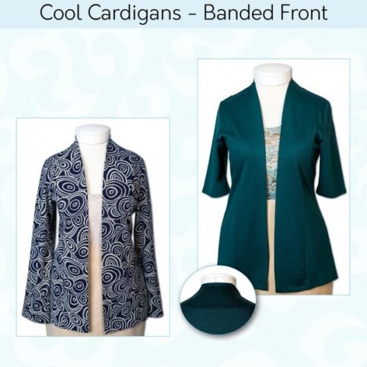 Pamelas Patterns Paper Sewing Pattern Banded Front Cool Cardigans