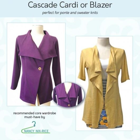 Pamelas Patterns Paper Sewing Pattern Cascade Cardi & Blazer