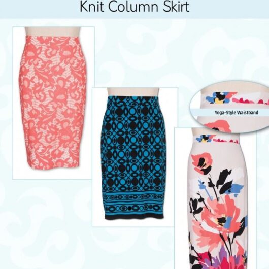 Pamelas Patterns Paper Sewing Pattern Knit Column Skirt