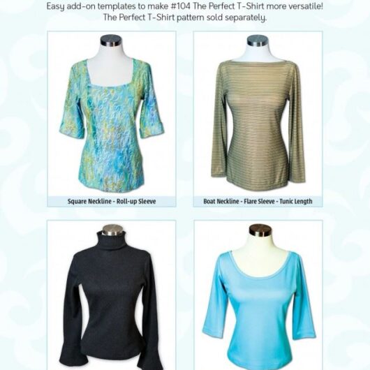 Pamelas Patterns Paper Sewing Pattern New Necklines & Sleeves Perfect T Shirt