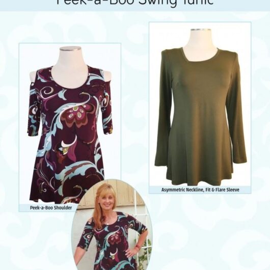Pamelas Patterns Paper Sewing Pattern Peek A Boo Swing Tunic