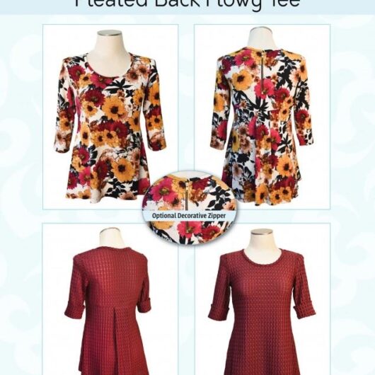 Pamelas Patterns Paper Sewing Pattern Pleated Back Flowy Tee