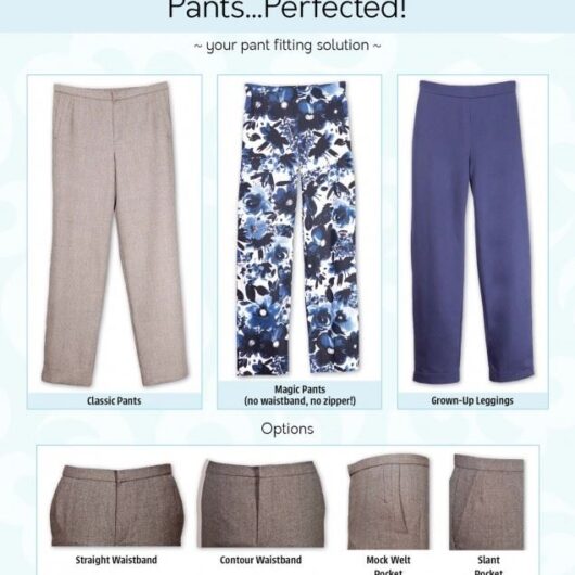 Pamelas Patterns Paper Sewing Pattern & Virtual Workshop Pants Perfected