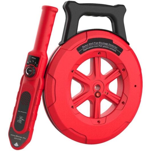 Pipe Blockage Detector, Pipe Locator, Clogging Tool, IP67 Waterproof, Adjustable Sensitivity, Sewer Wall Scanner, Plumbing Tool for PVC, Plastic, and