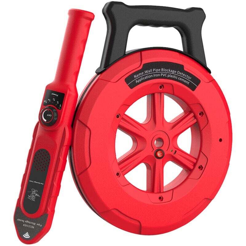 Pipe Blockage Detector, Pipe Locator, Clogging Tool, IP67 Waterproof, Adjustable Sensitivity, Sewer Wall Scanner, Plumbing Tool for PVC, Plastic, and