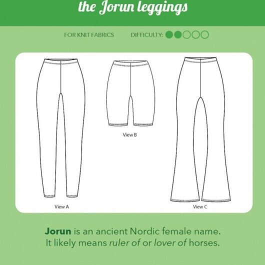 Ploen Patterns Paper Sewing Pattern Jorun Leggings