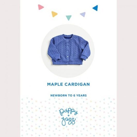 Poppy and Jazz Paper Sewing Pattern Maple Cardigan