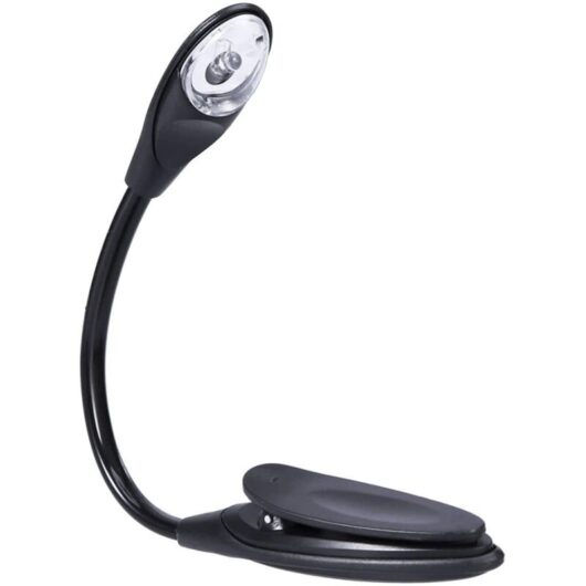 Portable and practical reading lamp for travel, mini LED clip-on reading lamp.