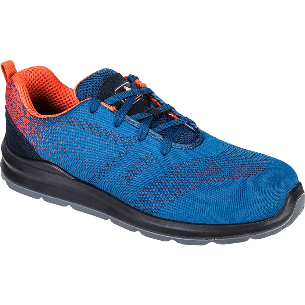 Portwest Steelite Aire Steel Toe Cap Trainers Blue / Orange Size 7