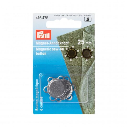 Prym Flower Magnetic Sew On Buttons Silver