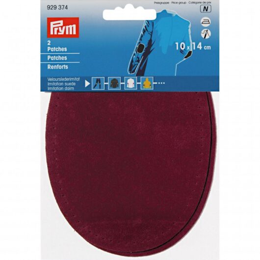 Prym Imitation Suede Elbow Patches Wine