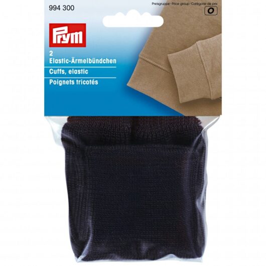 Prym Knitted Cuff Ribbing Black