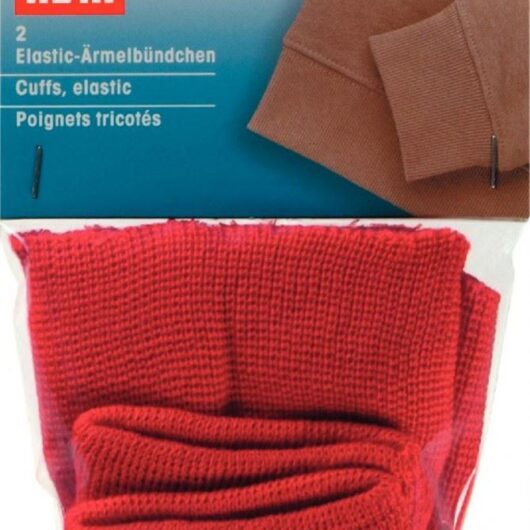 Prym Knitted Cuff Ribbing Red