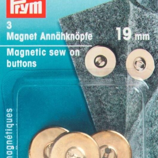 Prym Magnetic Sew On Buttons Gold