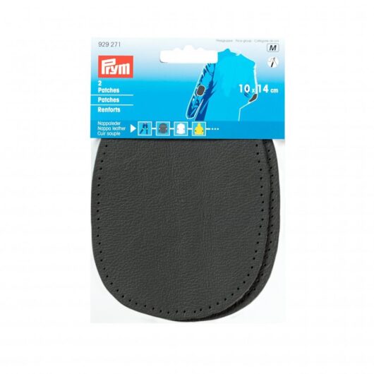 Prym Real Nappa Leather Elbow Patches Dark Grey