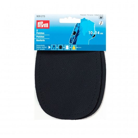 Prym Real Nappa Leather Elbow Patches Navy Blue