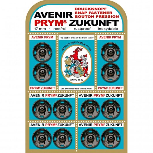 Prym Sew On Metal Snap Fasteners Black