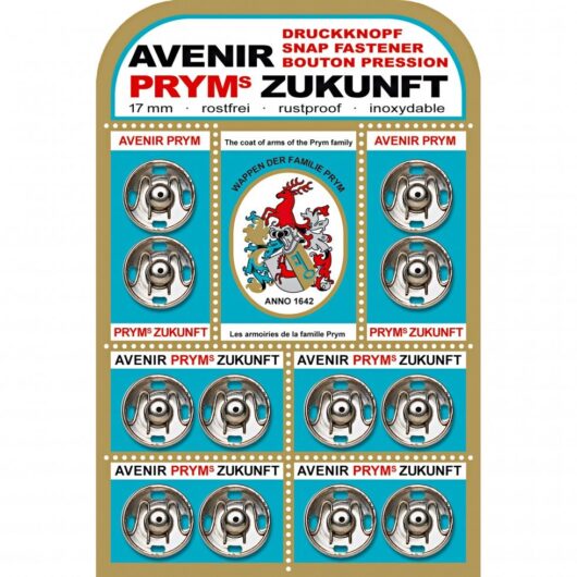 Prym Sew On Metal Snap Fasteners Silver