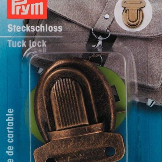 Prym Tuck Lock Bag Fastener Antique Brass