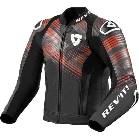 Rev It Apex Leather Jacket 50 Black Neon Red (UK 40)