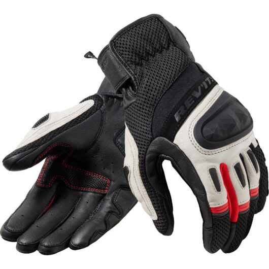 Rev It Dirt 4 Leather Motorcycle Gloves M Black Red