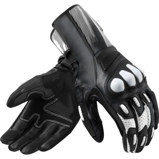 Rev It Metis 2 Leather Motorcycle Gloves L Black White