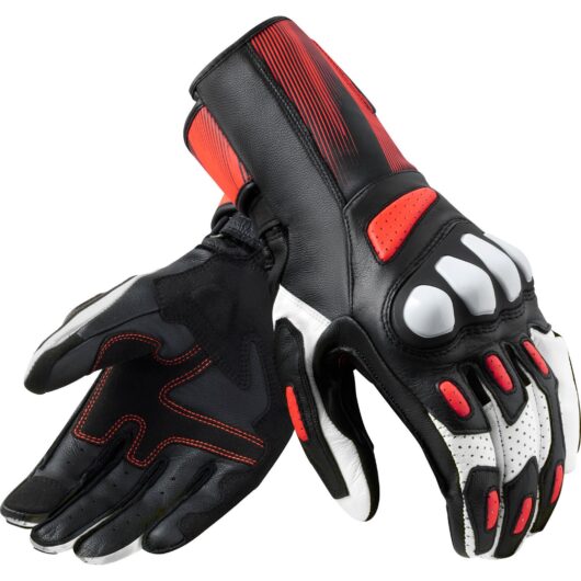 Rev It Metis 2 Leather Motorcycle Gloves M Black Neon Red