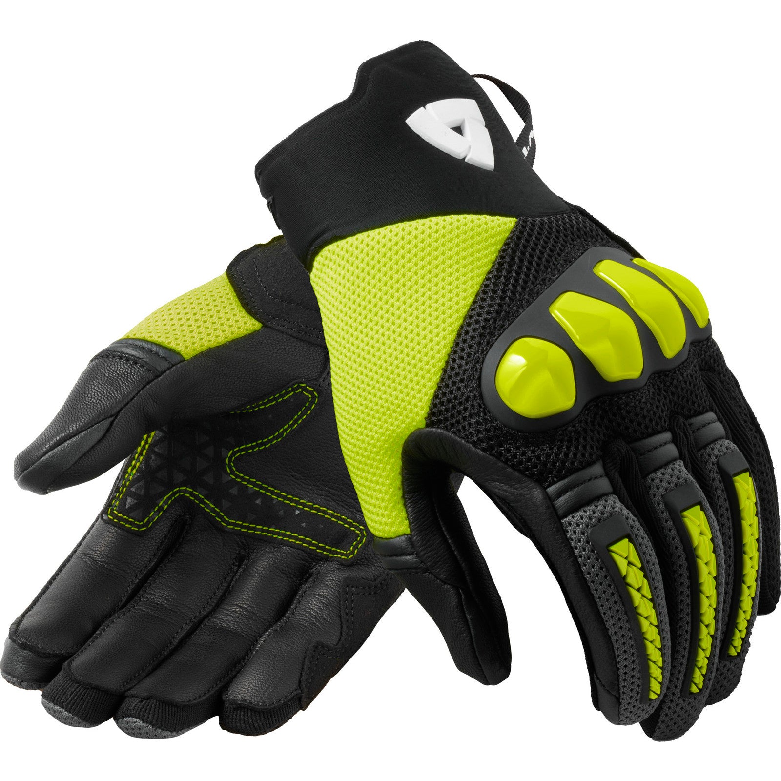 Rev It Speedart Air Motorcycle Gloves S Black Neon Yellow