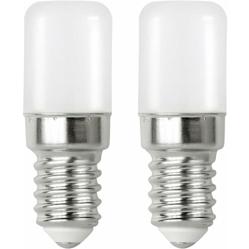 Rose - 2 Pack E14 2W led Bulb Replacement 20W Halogen Refrigerator Light Bulb, Cool White 6000K Freeze Cooker Hood E14 ses Small Edison led Bulbs,