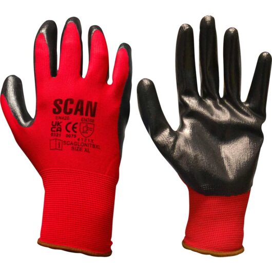 Scan Palm Dipped Nitrile Gloves