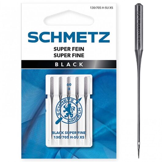 Schmetz Black Super Fine Sewing Machine Needles