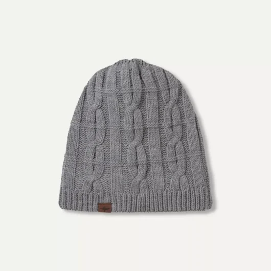 SealSkinz Blakeney Waterproof Cold Weather Cable Knit Beanie Hat Grey Marl
