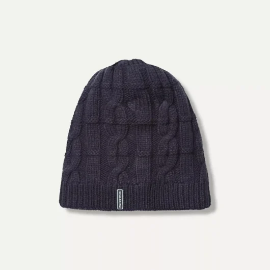SealSkinz Blakeney Waterproof Cold Weather Cable Knit Beanie Hat Navy