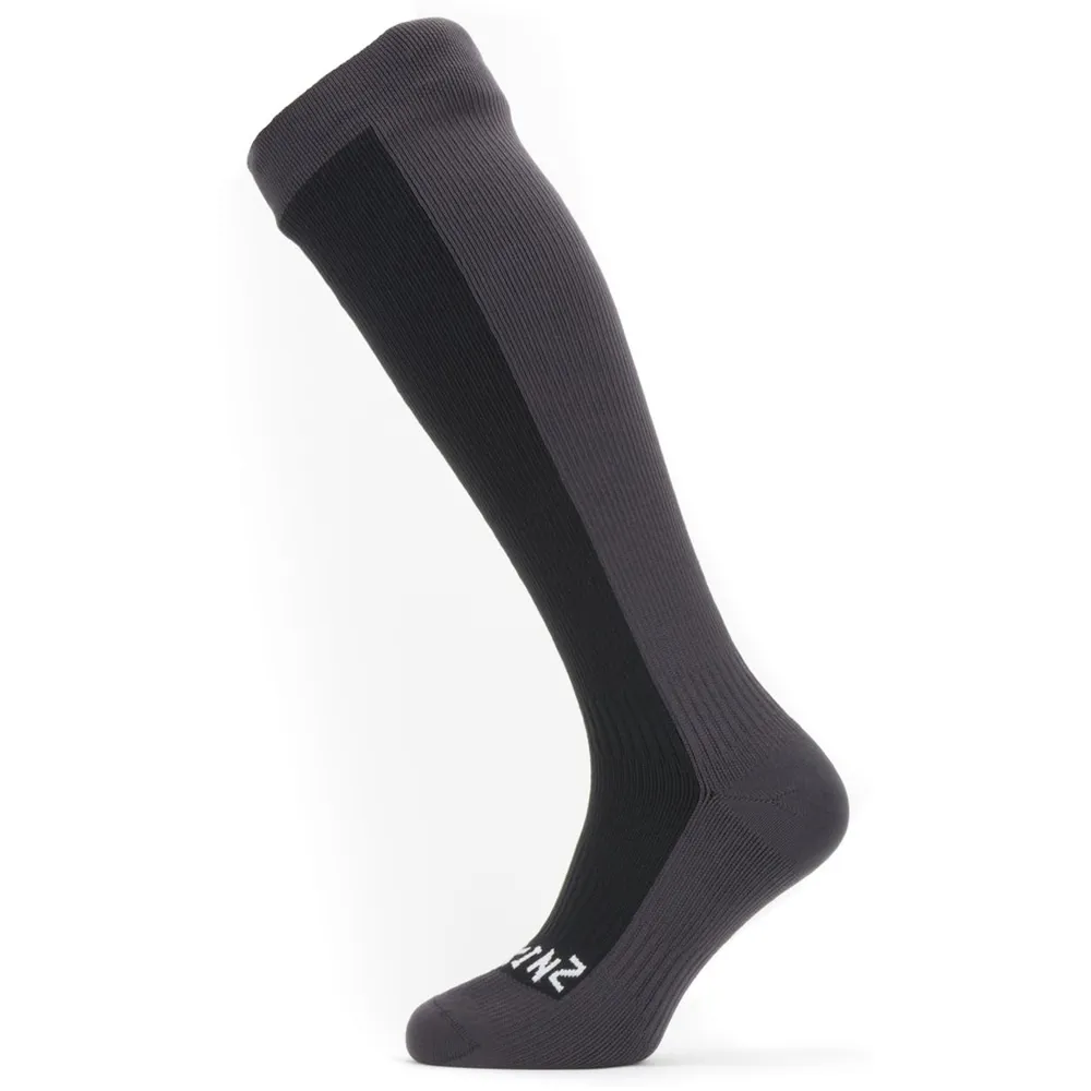SealSkinz Waterproof Cold Weather Knee Length Sock Black/Grey