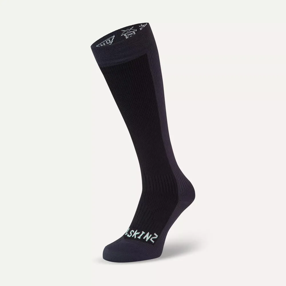 SealSkinz Worstead Waterproof Cold Weather Knee Length Sock Black/Grey