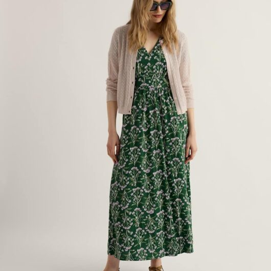 Seasalt Cornwall Pure Cotton Pointelle Relaxed Cardigan Natural