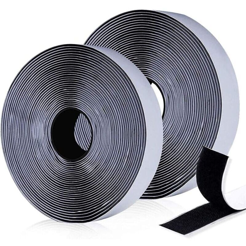Self-Adhesive Hook and Loop Tape, 10m x 20mm, for Picture Frames, DIY Projects, and Window Screens