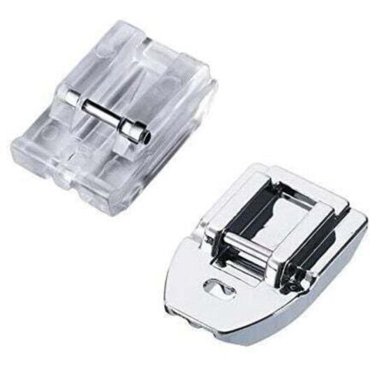Set of 2 Invisible Zipper Presser Feet for Brother, Singer, Juki, Lidl Sewing Machines (Snap-On) Universal