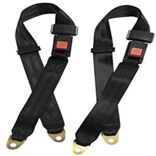 Set of 2 adjustable seat belts for wheelchairs - For karts and golf carts