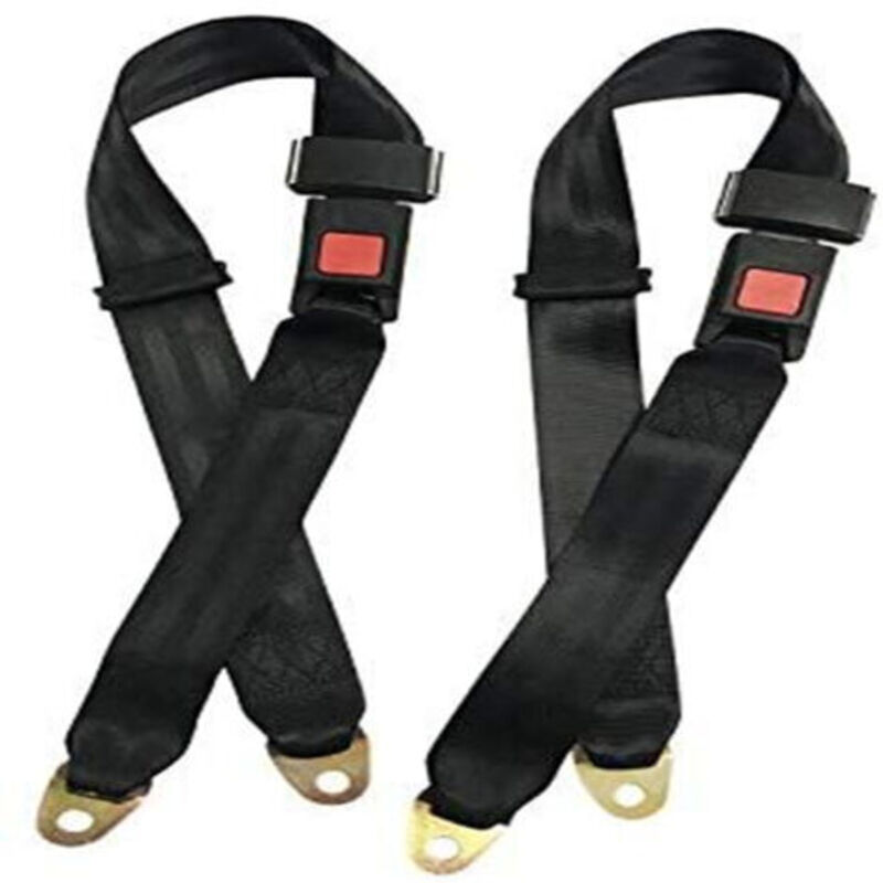 Set of 2 adjustable seat belts for wheelchairs - For karts and golf carts
