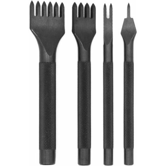 Set of 4 DIY Leather Tool Kit Hole Punch Leather Craft Claw Hole Puncher Hole Needlework Diamond Lacing 4mm 1/2/4/6 Teeth