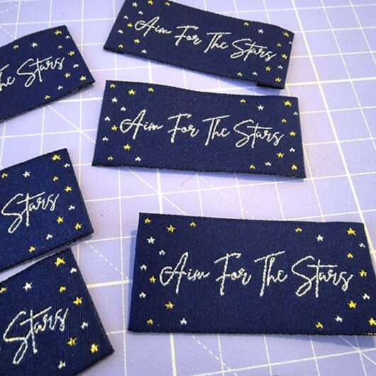 Sew Anonymous Aim For The Stars Metallic Woven Labels