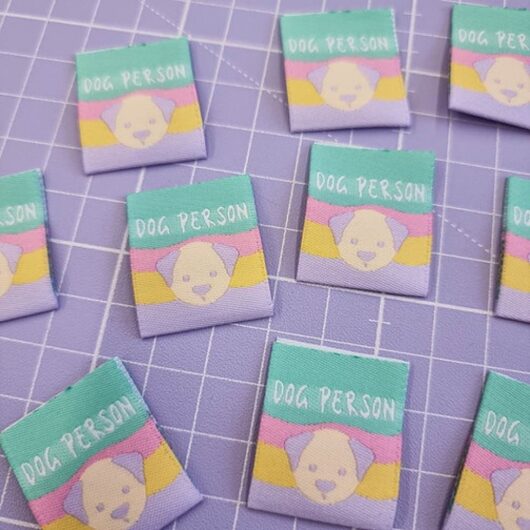 Sew Anonymous Dog Person Woven Labels