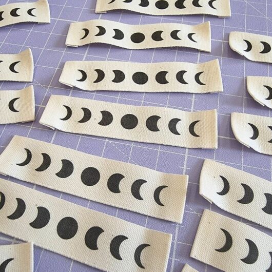 Sew Anonymous Lunar Phases Cotton Woven Labels