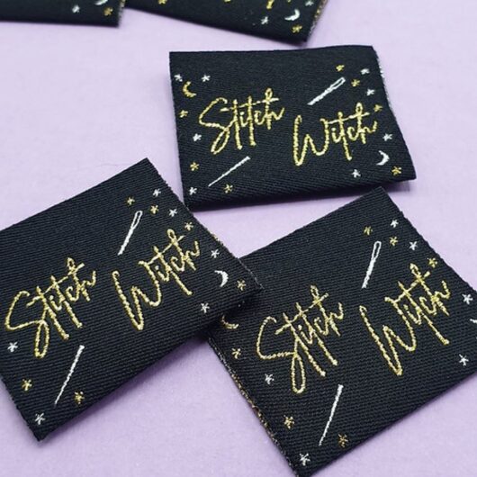 Sew Anonymous Stitch Witch Metallic Woven Labels