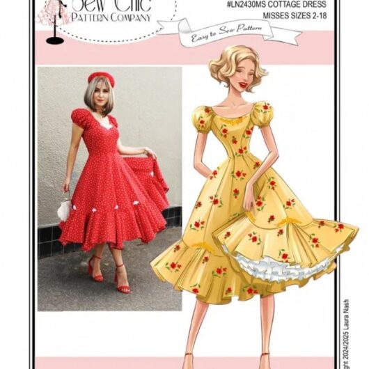 Sew Chic Paper Sewing Pattern Cottage Dress